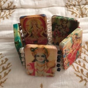 Colorful Hindu Deity Picture bracelet